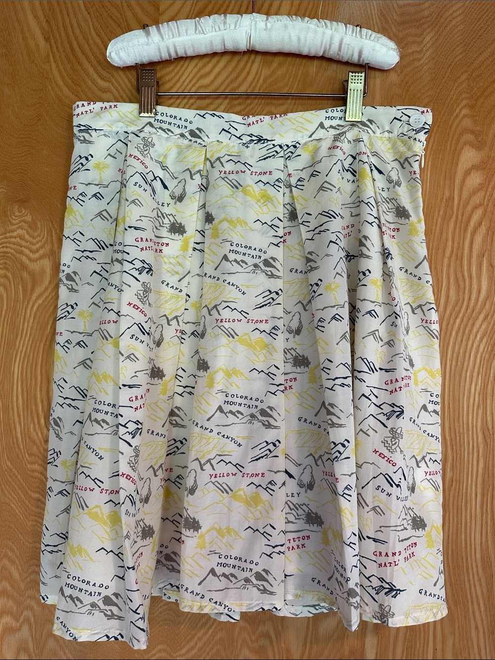 Boy. by Band Of Outsiders Cream Skirt with National Park Mountain Print